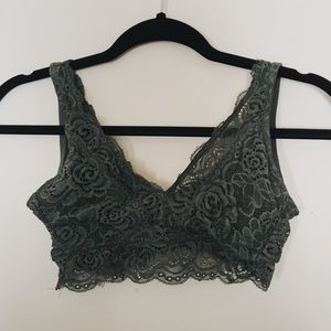 Forest Green Lace Bralette